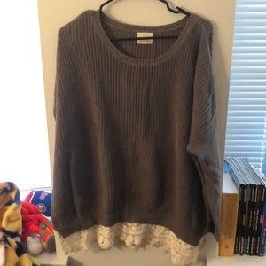 Lace Lined Sweater